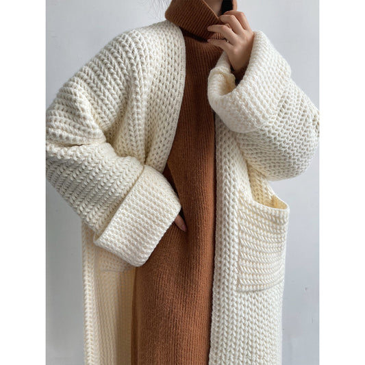 "Soft Knitted Cardigan with Hollow Twist