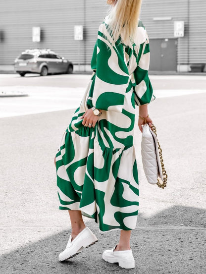 Casual Lace up Long Dress