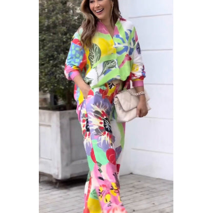 High Waist Wide Leg Pant  Set  Loose Fit