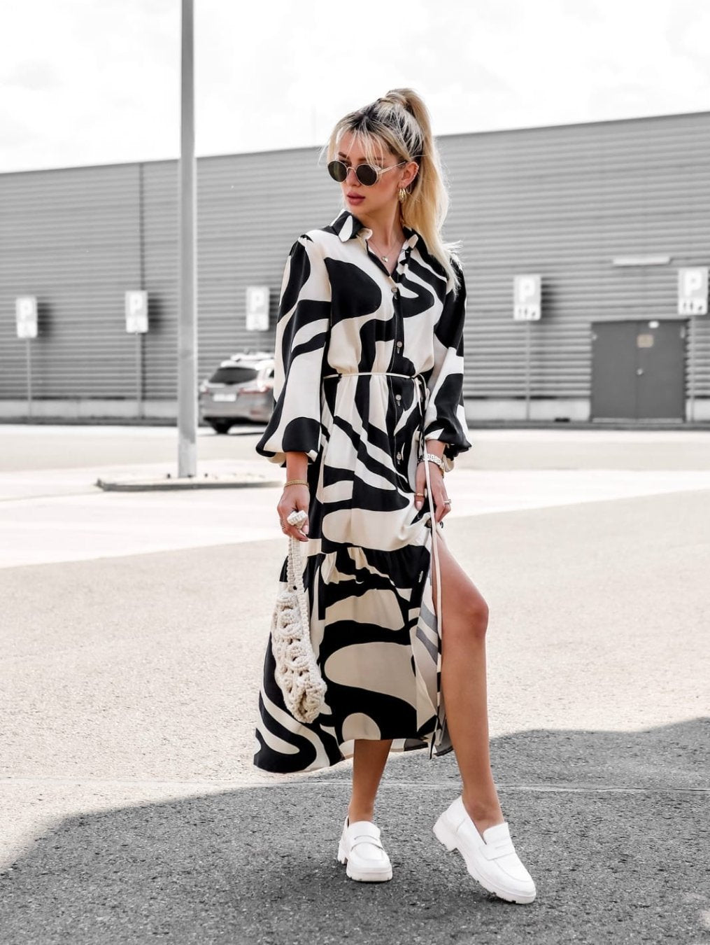 Casual Lace up Long Dress