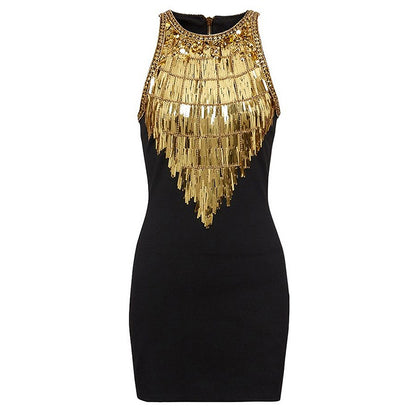 Women Sleeveless  Black Dress