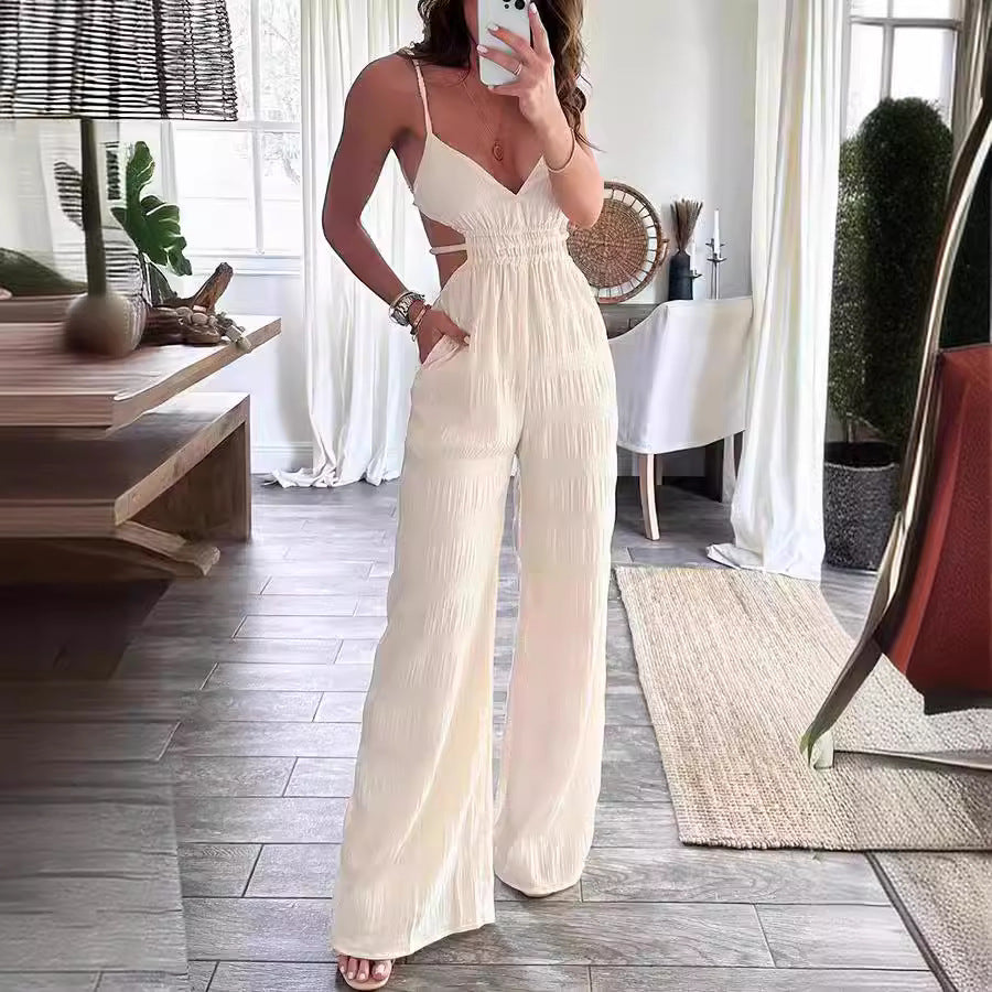 Backless Strap Jumpsuit  Sleeveless
