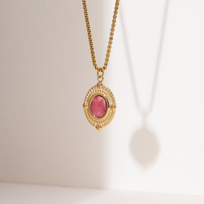 Luxury Stainless Steel Women 18K Gold Titanium Steel Necklace