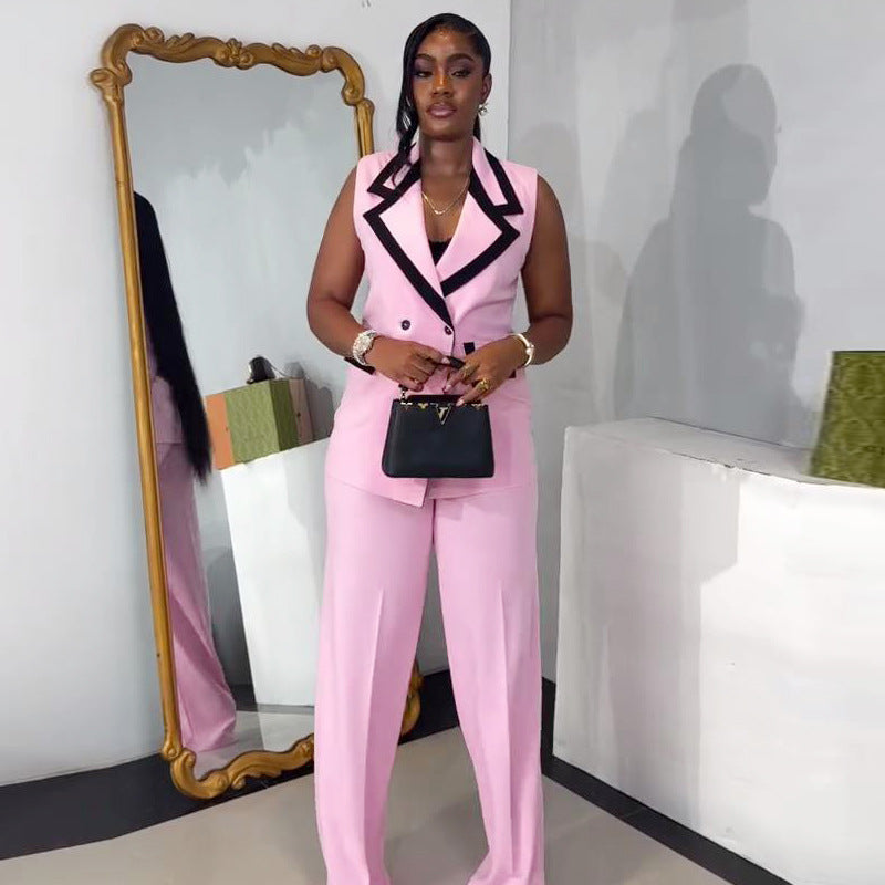 office Casual Vest And Trousers  Set