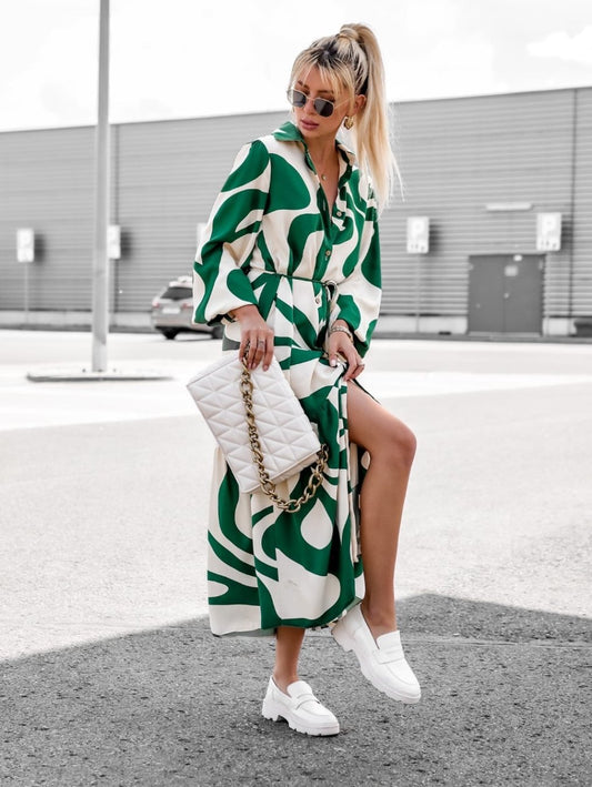 Casual Lace up Long Dress