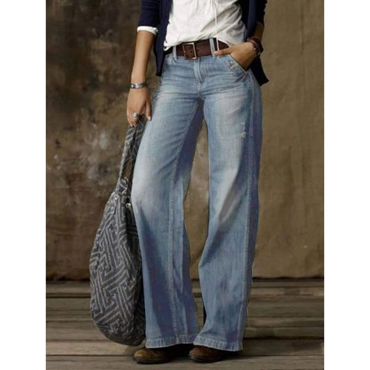 Retro Casual Straight Wide Leg  Jeans