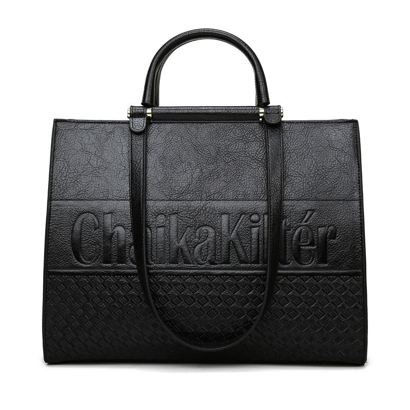 Large Capacity Office Shoulder  Retro Tote Bag
