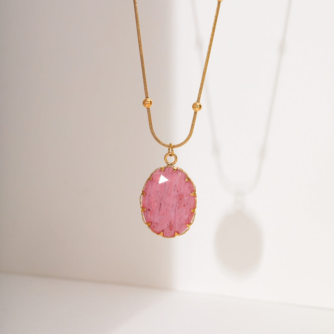 Luxury Stainless Steel Women 18K Gold Titanium Steel Necklace