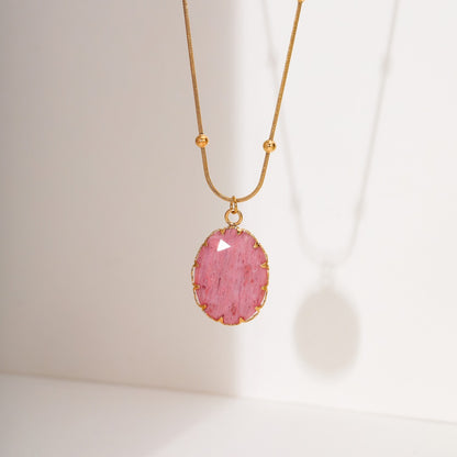 Luxury Stainless Steel Women 18K Gold Titanium Steel Necklace