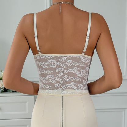 Fresh Lace up Slim Fit  See through Camisole