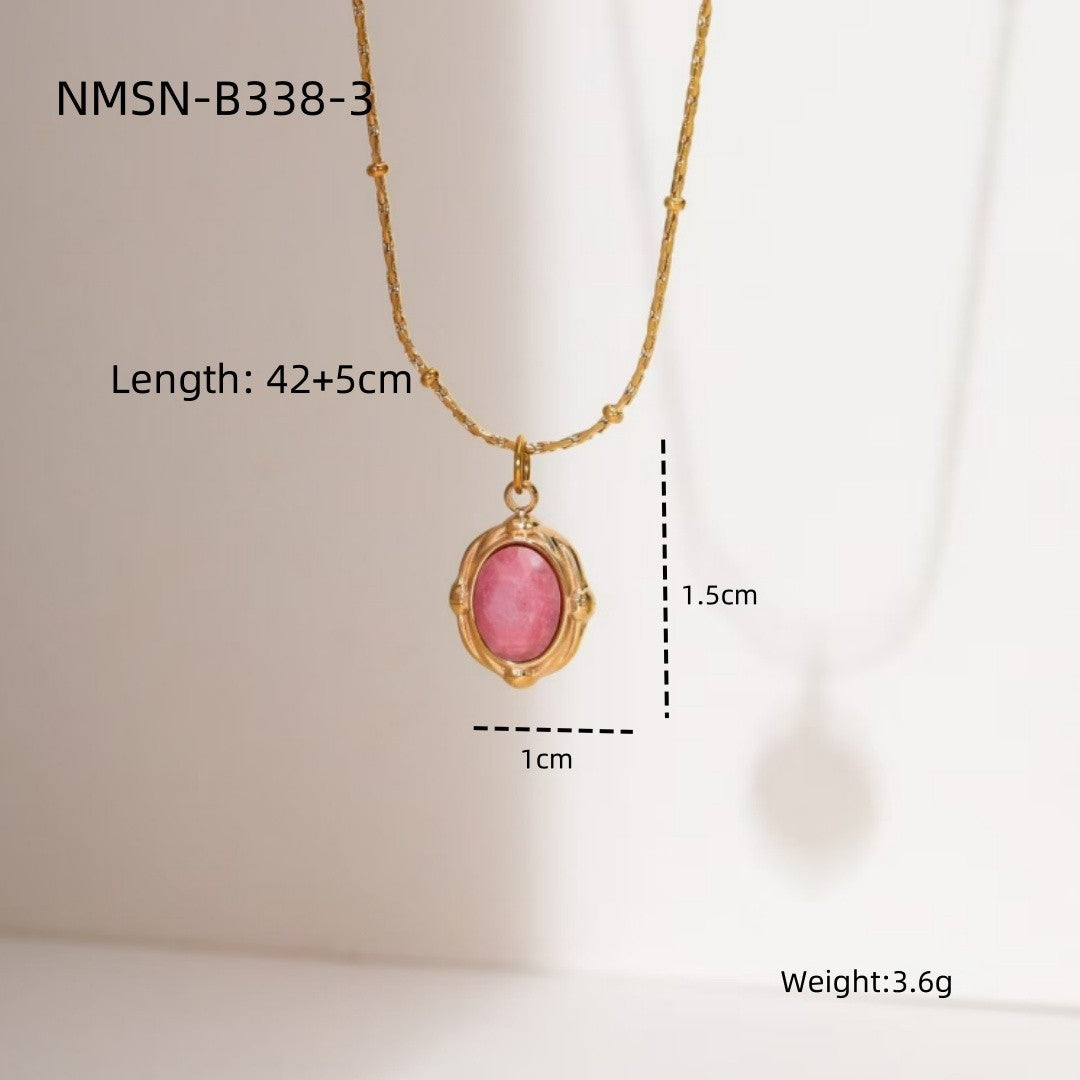 Luxury Stainless Steel Women 18K Gold Titanium Steel Necklace