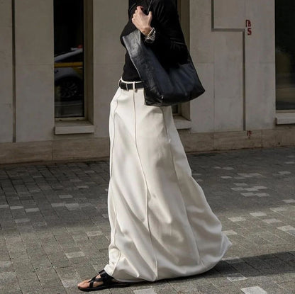 Milky White Office Mopping Skirt