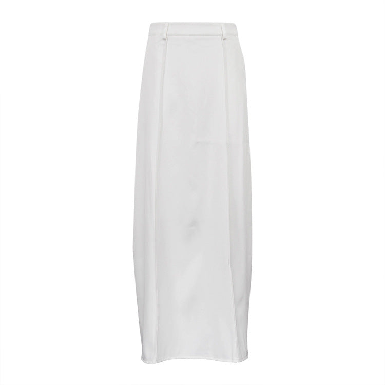 Milky White Office Mopping Skirt