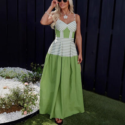 Summer  Backless Printed Cami Dress
