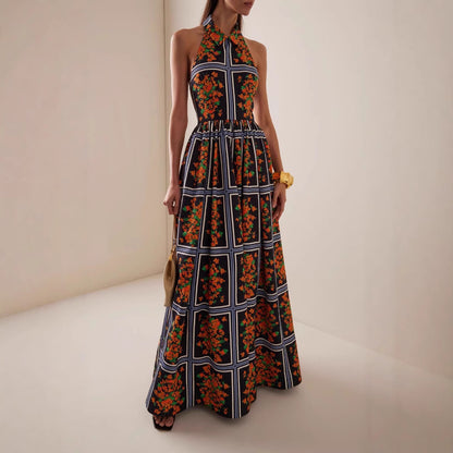 Summer Maxi  Backless Dress