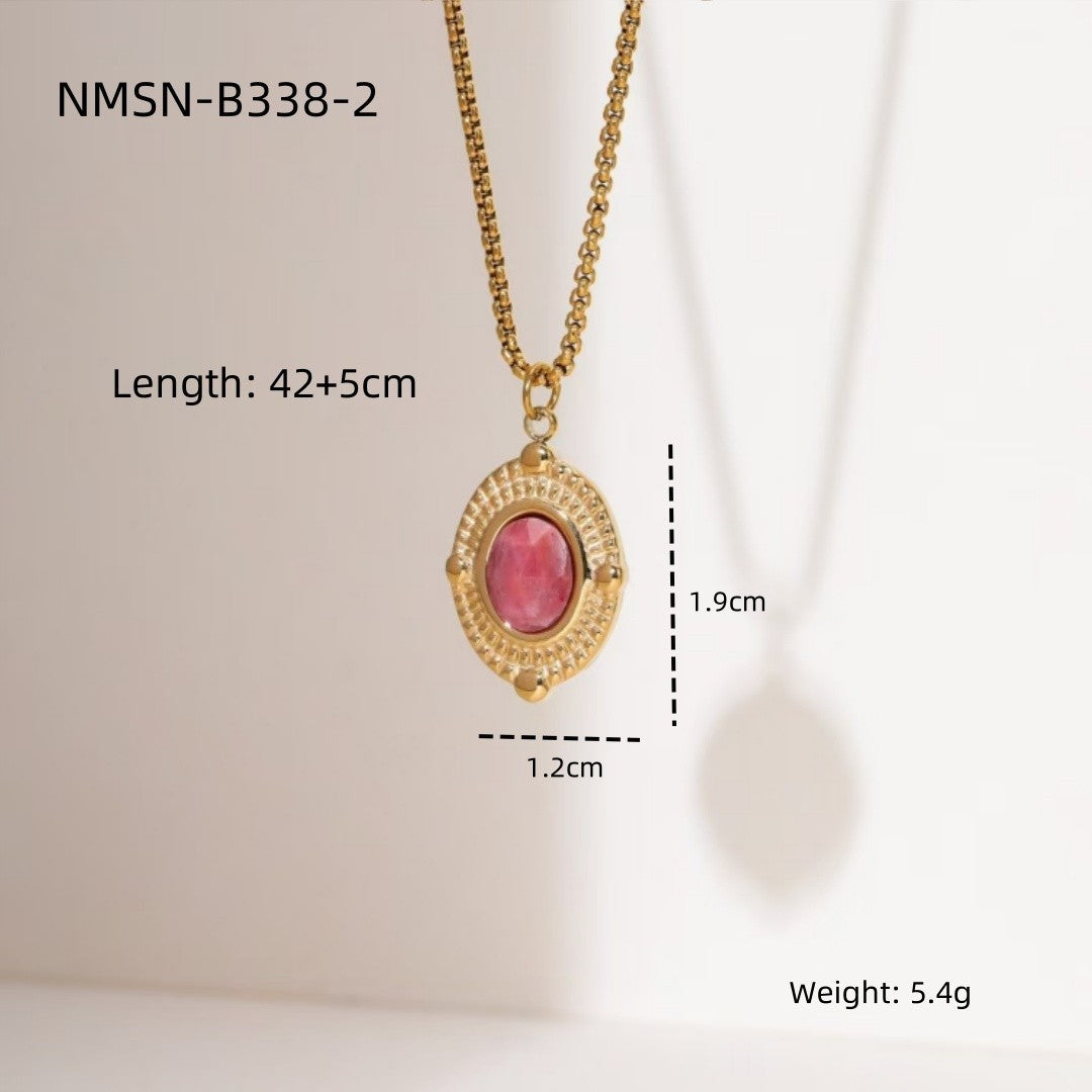 Luxury Stainless Steel Women 18K Gold Titanium Steel Necklace