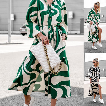 Casual Lace up Long Dress