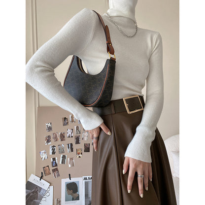 "Elegant Solid Color Turtleneck Sweater