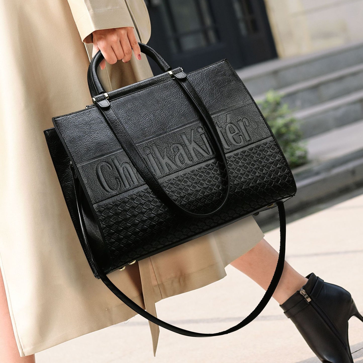 Large Capacity Office Shoulder  Retro Tote Bag