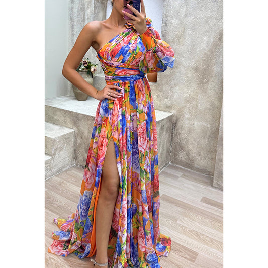 Casual Split Dress Loose Multi Color