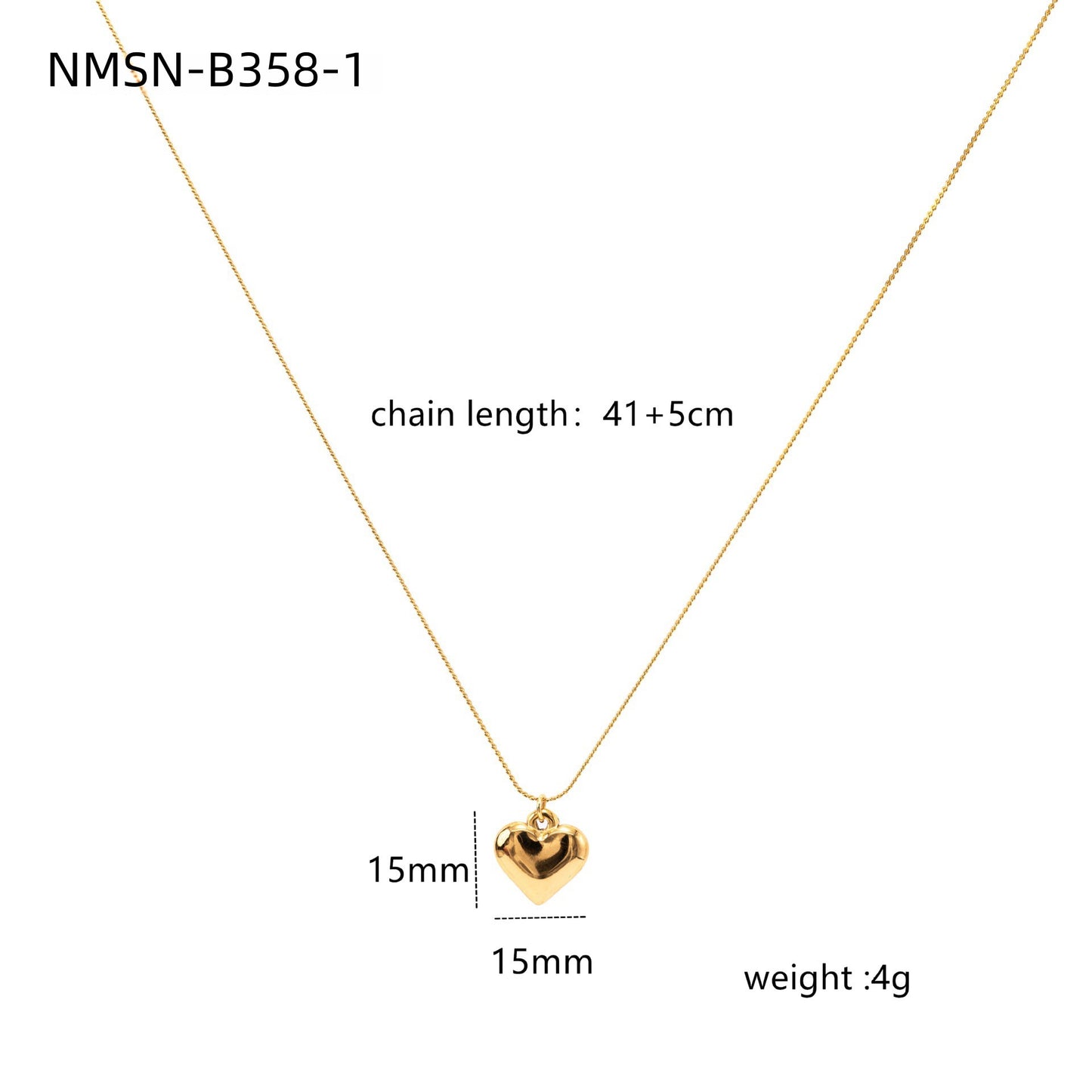 "Elegant 3D Peach Heart Clavicle Necklace"