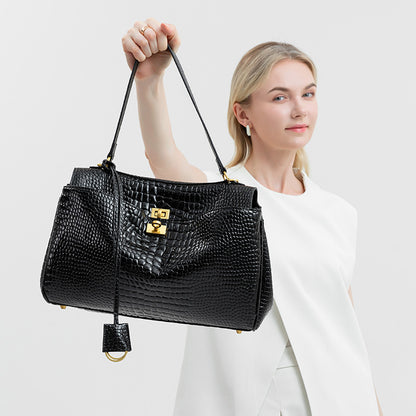 Large Capacity Office Tote  Alligator Print