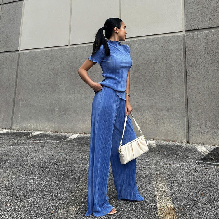 Women’s T-Shirt Wide-Leg Pants Set
