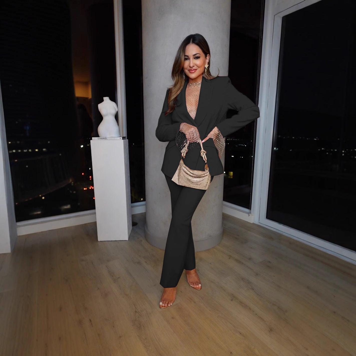 Professional Women Pants Two Piece Sets
