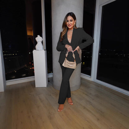 Professional Women Pants Two Piece Sets