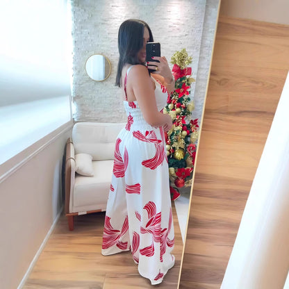 Summer Printed Sleeveless Jumpsuit