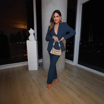 Professional Women Pants Two Piece Sets