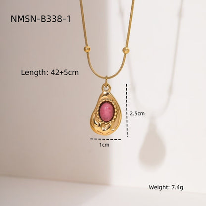 Luxury Stainless Steel Women 18K Gold Titanium Steel Necklace